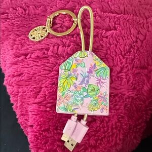 Lilly Pulitzer Floral USB Charger Keychain